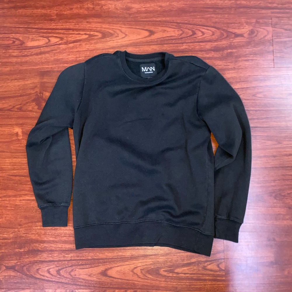 Boohoo Black Crewneck Sweater